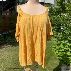Torrid Mustard Off-Shoulder Blouse